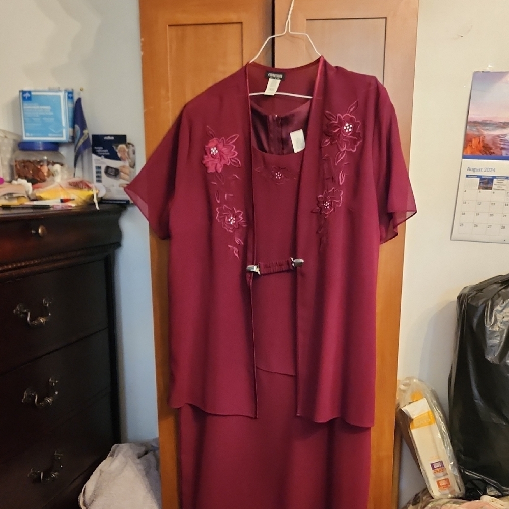 Hemqueen Royal Purple Embroidered Maxi Dress